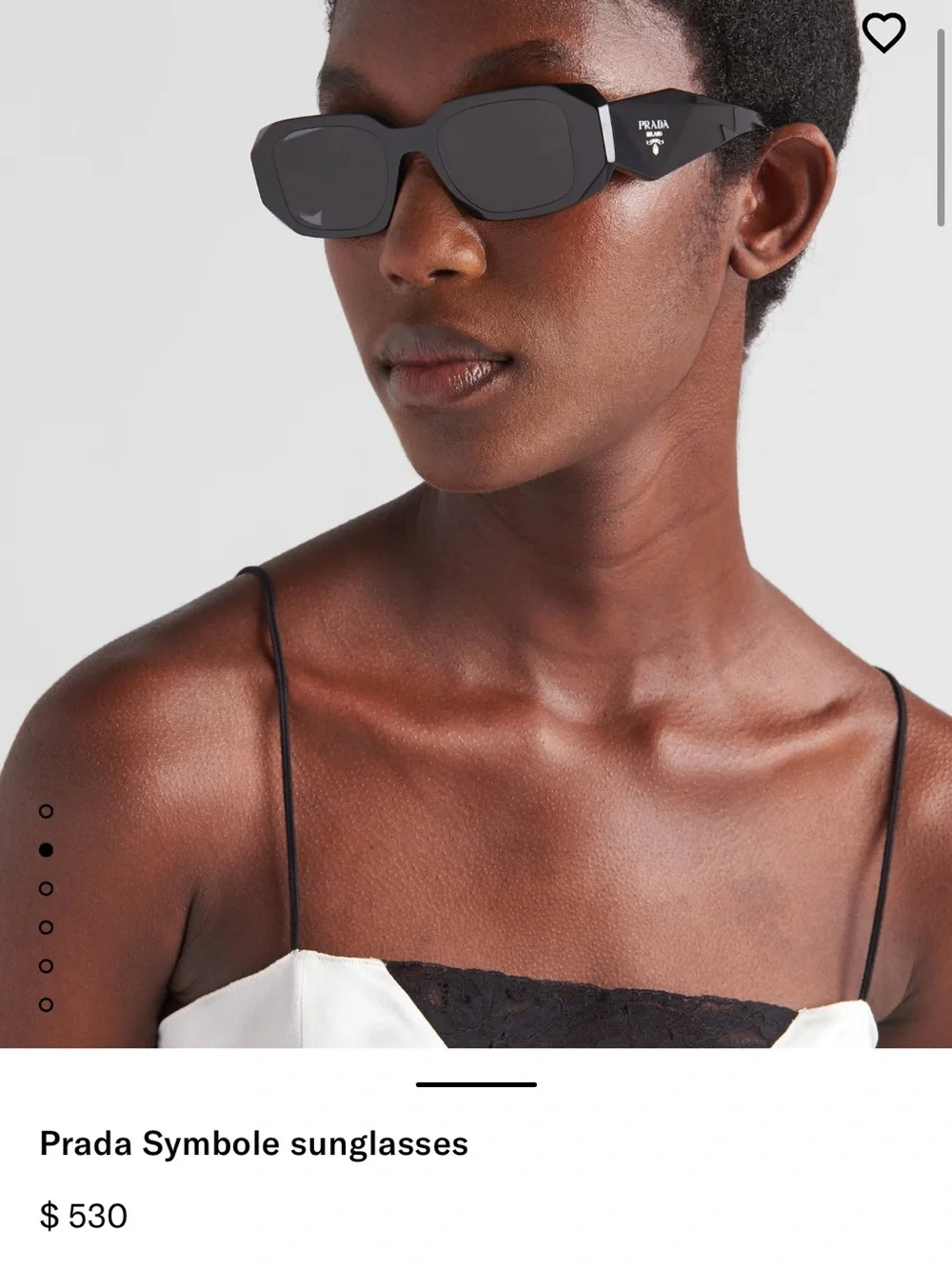 Prada Black Angular Frame Sunglasses